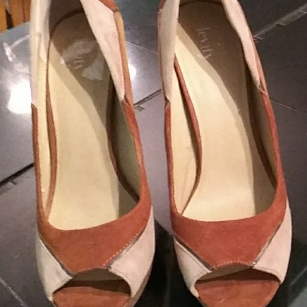 levity Brown Suede Heels